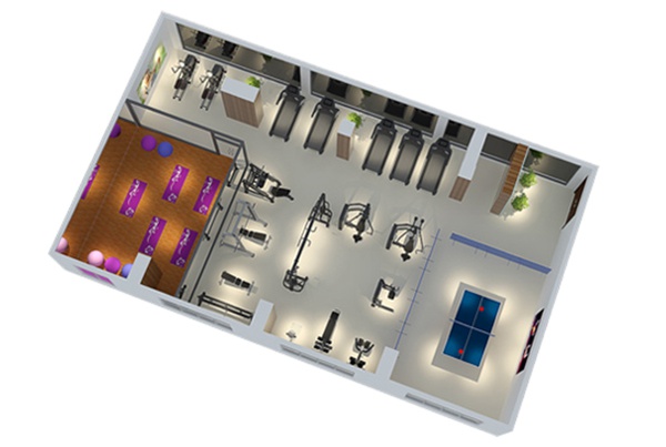 120平方健身房配置方案-广西KS体育直播体育健身器材有限公司