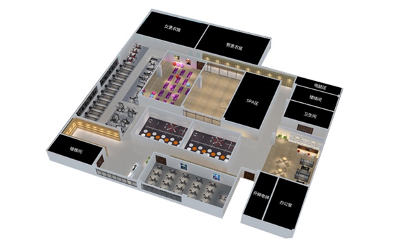 1700平方健身房配置方案-广西KS体育直播体育健身器材有限公司