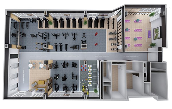 200-500平方健身房配置方案-广西KS体育直播体育健身器材有限公司